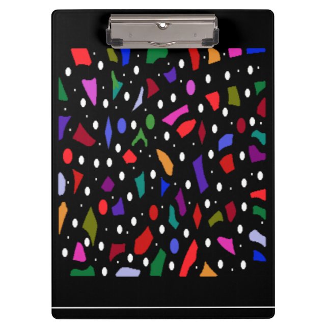 Mosaic bits and pieces pattern art  planner clipboard (Front)