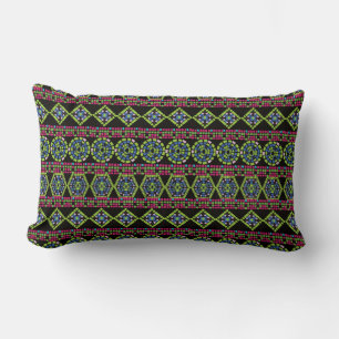 Mosaic black lumber pillow
