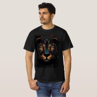 Mosaic black panther with a stained glass effect