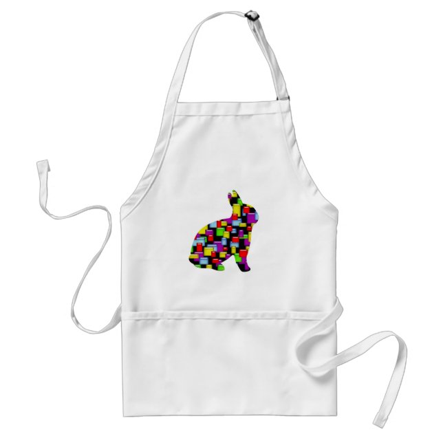 mosaic bunny rabbit standard apron (Front)
