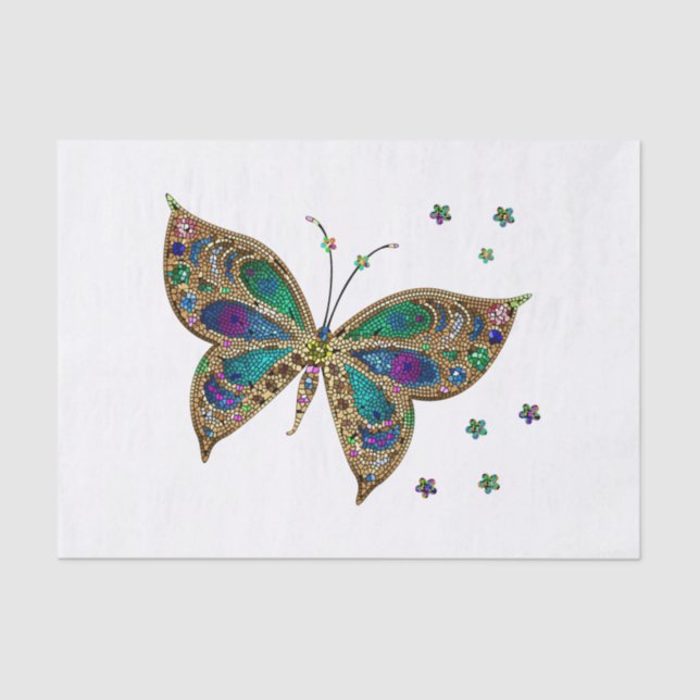 Mosaic Butterfly  Tissue Paper (Front)
