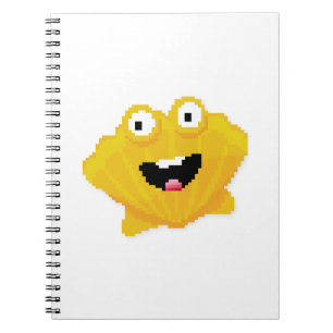 Mosaic cartoon mollusk notebook