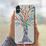 Mosaic iPhone 13 Pro Case<br><div class="desc">This unique phone case features a mosaic tree in rainbow colours on a pale grey background.
Because we create our own artwork you won't find this exact image from other designers.
Original Mosaic © Michele Davies</div>