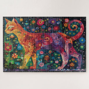 Mosaic Cat Jigsaw Puzzle