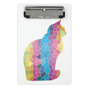 Mosaic Cat  Mini Clipboard