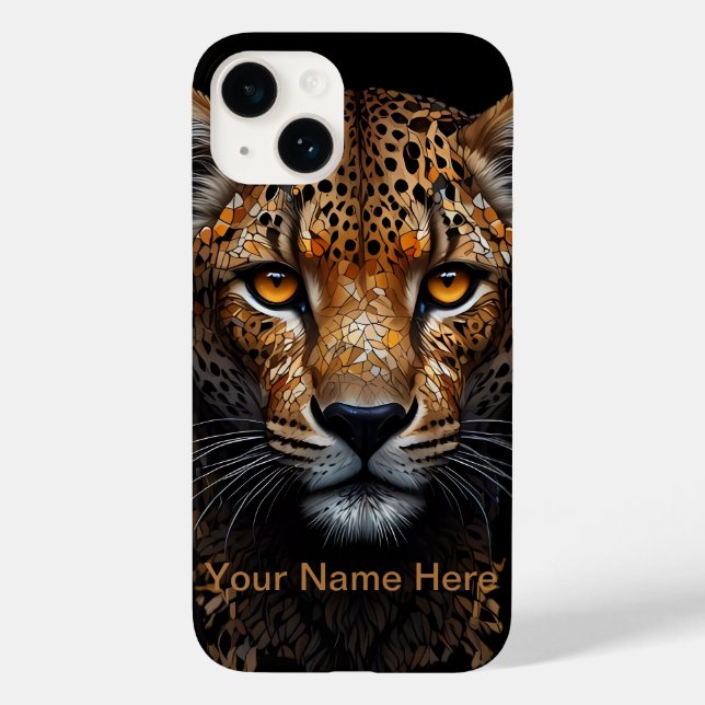 Mosaic Cheetah Portrait  Case-Mate iPhone Case (Back)