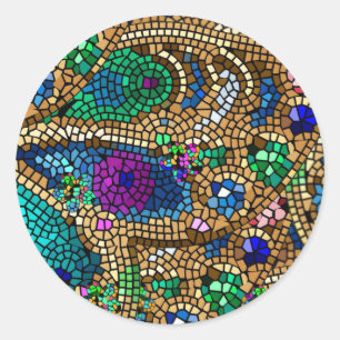 Mosaic Classic Round Sticker