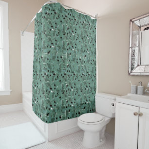 Mosaic collage pattern shower curtain