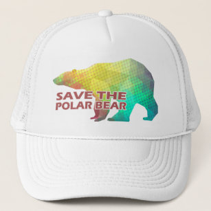 MOSAIC COLOR POLAR BEAR(SAVE THE POLAR BEAR) TRUCKER HAT