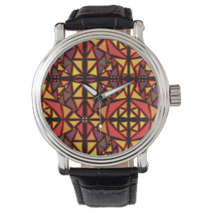 Mosaic Colourful Artsy Multicolor Maximalist Watch