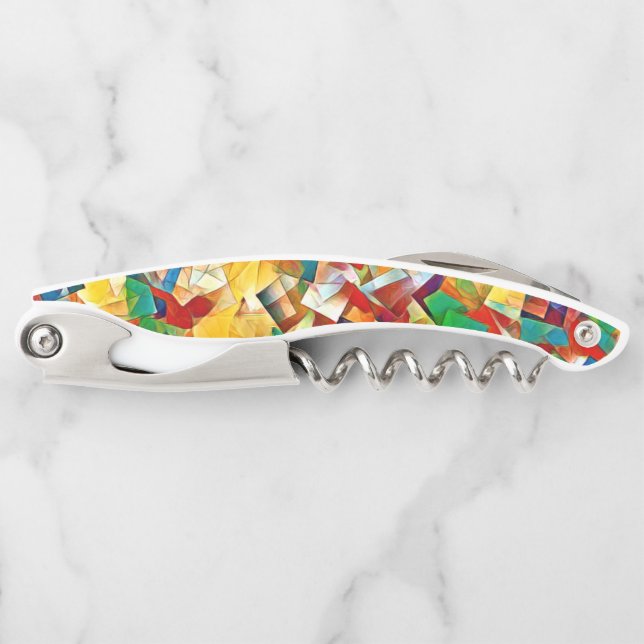 Mosaic Colourful Beautiful Pattern Corkscrew (Front)