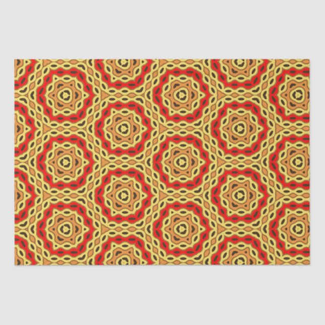 Mosaic Colourful Honeycomb Geometric Pattern Tissue Paper (Front)