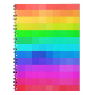 Mosaic Colourful Rainbow Pride Geometric Modern Notebook