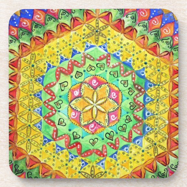 Mosaic Cork Coaster (Front)