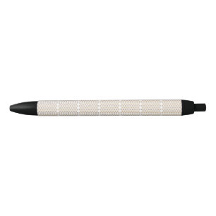 Mosaic Cross Pattern Black Ink Pen