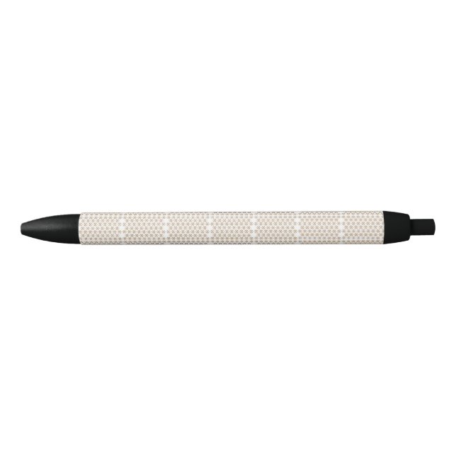 Mosaic Cross Pattern Black Ink Pen (Front)