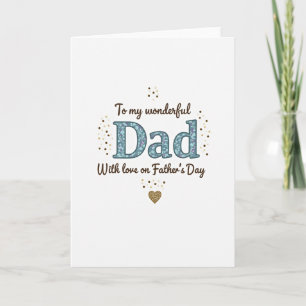 Mosaic Dad Fathers Day Card