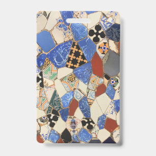 Mosaic decoration ID badge