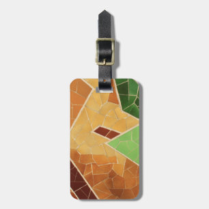 Mosaic decoration luggage tag