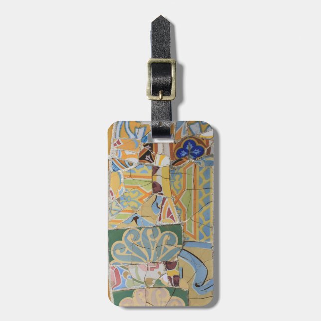 Mosaic decoration luggage tag (Front Vertical)