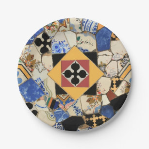 Mosaic decoration paper plate