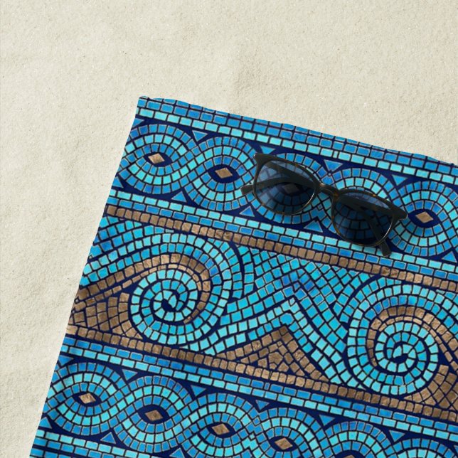Mosaic Design Beach Towel (In Situ)