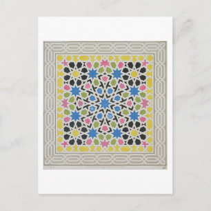 Mosaic design from the Alhambra, from 'The Arabian Postcard