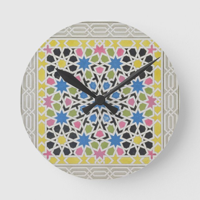 Mosaic design from the Alhambra, from 'The Arabian Round Clock (Front)