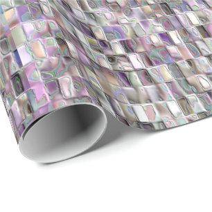 Mosaic Design in a Pearly Pastel Pattern of Wrapping Paper