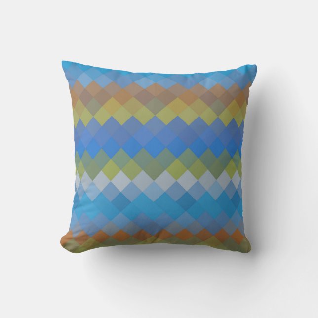 Mosaic Diamond Geometric Pattern #10 Cushion (Front)