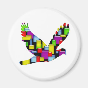 mosaic dove magnet