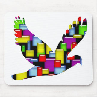 mosaic dove mouse pad