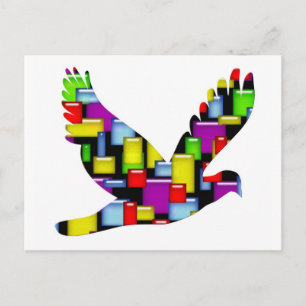 mosaic dove postcard