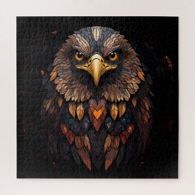 Mosaic Eagle Portrait  Jigsaw Puzzle (Vertical)