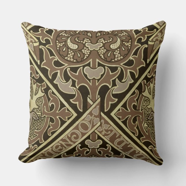 Mosaic ecclesiastical wallpaper design cushion (Front)