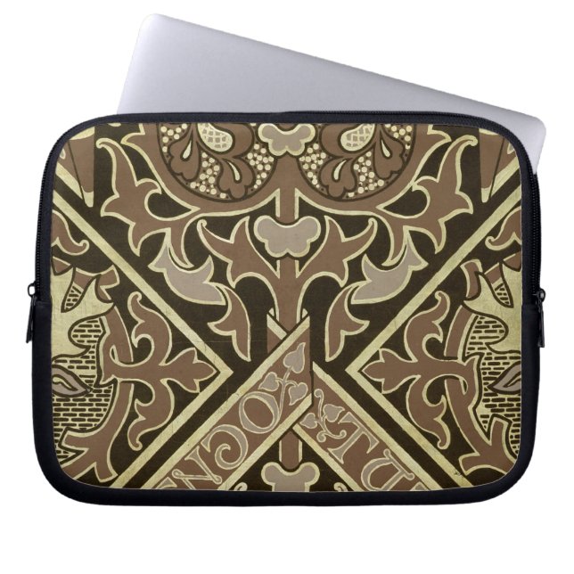 Mosaic ecclesiastical wallpaper design laptop sleeve (Front)