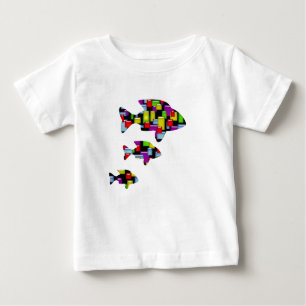 mosaic fish baby T-Shirt
