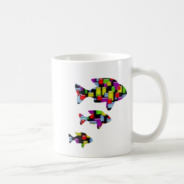 mosaic fish coffee mug (Right)