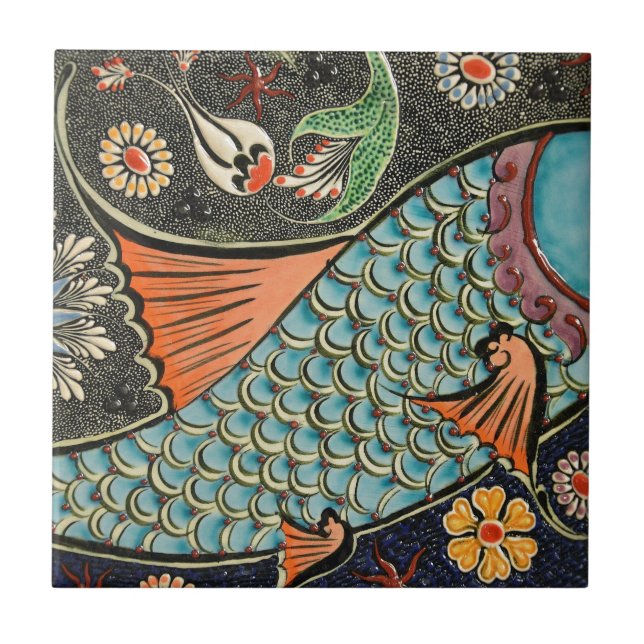 Mosaic Fish Fash Ceramic Tile (Front)