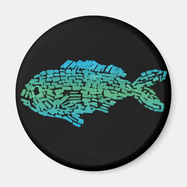 Mosaic Fish Magnet (Front)