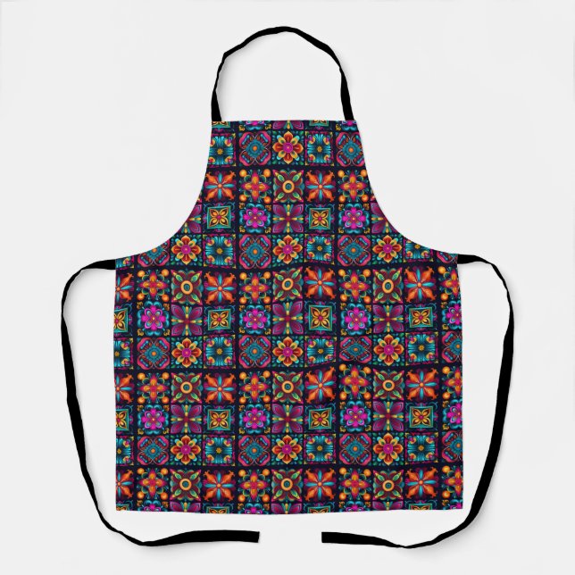 Mosaic Floral mix Apron (Front)