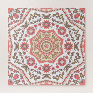 Mosaic Floral Star: Seamless Pattern Jigsaw Puzzle