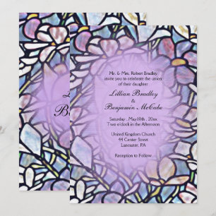 Mosaic Floral Tiles Wedding Invitation