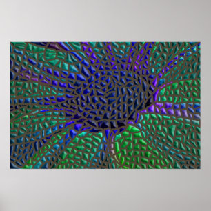 Mosaic flower poster