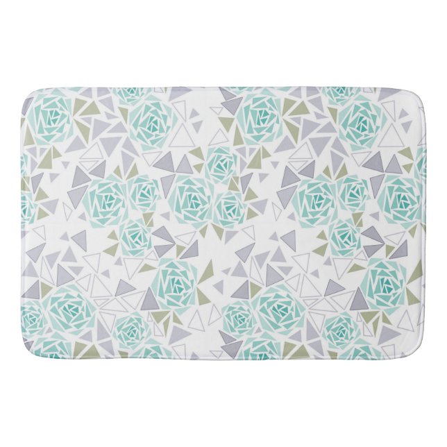 Mosaic, flowers bath mat (Front)