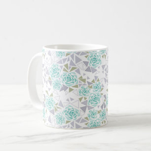 Mosaic, flowers coffee mug