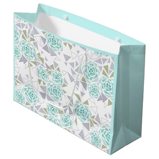 Mosaic, flowers large gift bag (Front Angled)