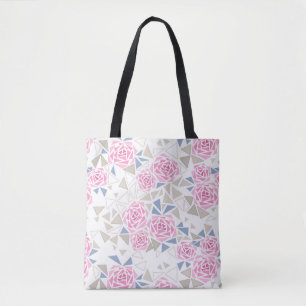Mosaic, flowers tote bag