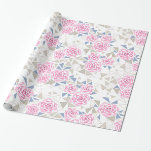 Mosaic, flowers wrapping paper