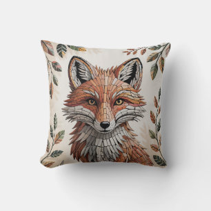 Mosaic Fox Cosy Woodland Cushion